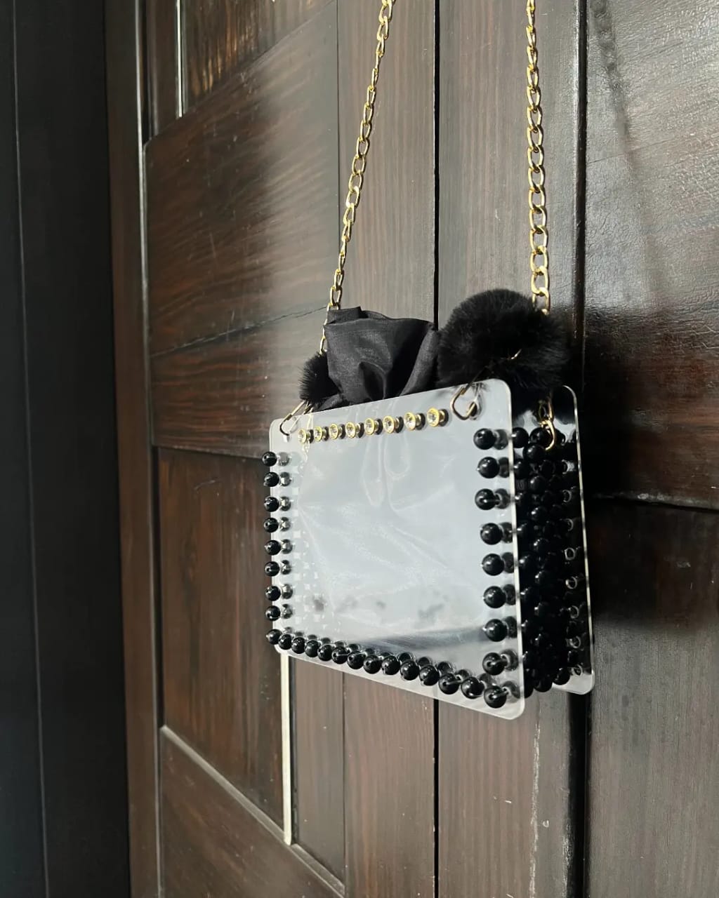 Black Pearl Acrylic Bag – Pearls by Zainab | Luxury Evening Bag